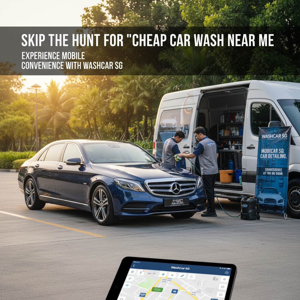 Skip the Hunt for "Cheap Car Wash Near Me" – Experience Mobile Convenience with WashCar SG